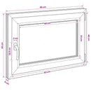 vidaXL Pinceablak RISOR 90 x 55 cm PVC és Üveg