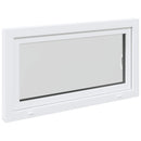vidaXL Pinceablak RISOR 110 x 55 cm PVC és Üveg