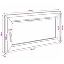 vidaXL Pinceablak RISOR 110 x 55 cm PVC és Üveg