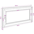 vidaXL Pinceablak RISOR 50 x 55 cm PVC és Üveg