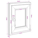 vidaXL Pinceablak RISOR 40 x 60 cm PVC és Üveg