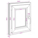 vidaXL Pinceablak RISOR 40 x 60 cm PVC és Üveg