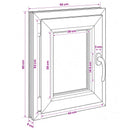 vidaXL Pinceablak RISOR 50 x 60 cm PVC és Üveg