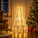 vidaXL Karácsonyi LED-es világító ajándékdoboz-szett 250 LED