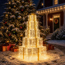 vidaXL Karácsonyi LED-es világító ajándékdoboz-szett 250 LED