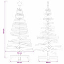 vidaXL Fából készült Karácsonyfa KOTKA 120 cm Tömör Fenyőfa