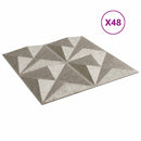 vidaXL Fali panelek 48 pcs Origami beton 50 x 50 cm XPS Hab