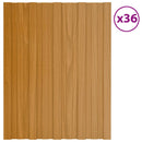 vidaXL Tetőpanel 36 pcs Természetes 60 x 45 cm Horganyzott acél
