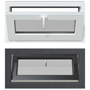 vidaXL Pinceablak RISOR 80 x 40 cm PVC és Üveg Antracitszürke