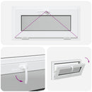 vidaXL Pinceablak RISOR 80 x 40 cm PVC és Üveg Antracitszürke