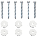vidaXL Földi horgony 6 pcs Ezüst Ø10 x 30 cm Galvanizált fém