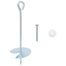 vidaXL Földi horgony 10 pcs Ezüst Ø10 x 30 cm Galvanizált fém