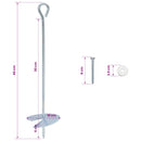 vidaXL Földi horgony 2 pcs Ezüst Ø10 x 40 cm Galvanizált fém