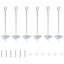 vidaXL Földi horgony 6 pcs Ezüst Ø10 x 40 cm Galvanizált fém