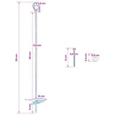 vidaXL Földi horgony 2 pcs Ezüst Ø10 x 50 cm Galvanizált fém