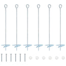 vidaXL Földi horgony 6 pcs Ezüst Ø10 x 50 cm Galvanizált fém