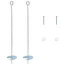 vidaXL Földi horgony 2 pcs Ezüst Ø10 x 60 cm Galvanizált fém