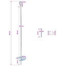vidaXL Földi horgony 2 pcs Ezüst Ø10 x 60 cm Galvanizált fém