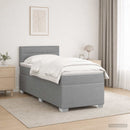 vidaXL Boxspring ágy matraccal Világosszürke 80 x 200 cm Szövet