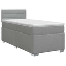 vidaXL Boxspring ágy matraccal Világosszürke 80 x 200 cm Szövet