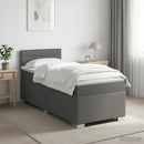 vidaXL Boxspring ágy matraccal Sötétszürke 80 x 200 cm Szövet