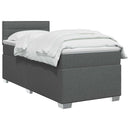 vidaXL Boxspring ágy matraccal Sötétszürke 80 x 200 cm Szövet
