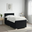 vidaXL Boxspring ágy matraccal fejtámlával Fekete 100 x 200 cm Szövet