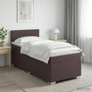 vidaXL Boxspring ágy matraccal Sötét Barna 80 x 200 cm Szövet