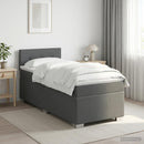 vidaXL Boxspring ágy matraccal Sötétszürke 90 x 190 cm Szövet