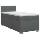 vidaXL Boxspring ágy matraccal Sötétszürke 80 x 200 cm Szövet