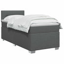 vidaXL Boxspring ágy matraccal Sötétszürke 80 x 200 cm Szövet