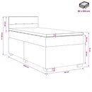 vidaXL Boxspring ágy matraccal Sötétszürke 80 x 200 cm Szövet