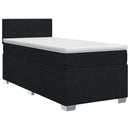 vidaXL Boxspring ágy matraccal fejtámlával Fekete 80 x 200 cm Szövet