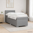 vidaXL Boxspring ágy matraccal Világosszürke 90 x 200 cm Szövet