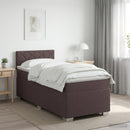 vidaXL Boxspring ágy matraccal Sötét Barna 80 x 200 cm Szövet