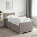 vidaXL Boxspring ágy matraccal fejtámlával Tópszínű 80 x 200 cm Szövet