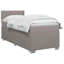 vidaXL Boxspring ágy matraccal fejtámlával Tópszínű 80 x 200 cm Szövet