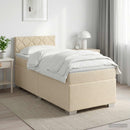 vidaXL Boxspring ágy matraccal Krémszínű 80 x 200 cm Szövet
