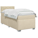 vidaXL Boxspring ágy matraccal Krémszínű 80 x 200 cm Szövet