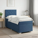 vidaXL Boxspring ágy matraccal fejtámlával Kék 100 x 200 cm Szövet