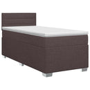vidaXL Boxspring ágy matraccal Sötét Barna 90 x 190 cm Szövet