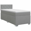vidaXL Boxspring ágy matraccal Világosszürke 90 x 190 cm Szövet