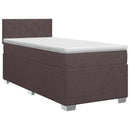vidaXL Boxspring ágy matraccal Sötét Barna 90 x 190 cm Szövet