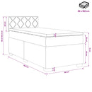 vidaXL Boxspring ágy matraccal Krémszínű 90 x 190 cm Szövet