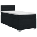 vidaXL Boxspring ágy matraccal fejtámlával Fekete 90 x 200 cm Szövet