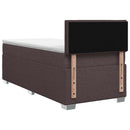 vidaXL Boxspring ágy matraccal Sötét Barna 90 x 200 cm Szövet