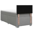 vidaXL Boxspring ágy matraccal Világosszürke 90 x 200 cm Szövet
