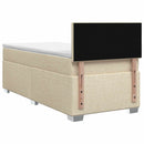 vidaXL Boxspring ágy matraccal Krémszínű 90 x 200 cm Szövet