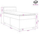 vidaXL Boxspring ágy matraccal Krémszínű 90 x 200 cm Szövet