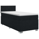 vidaXL Boxspring ágy matraccal fejtámlával Fekete 90 x 200 cm Szövet